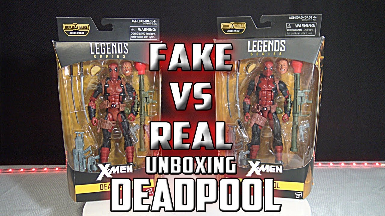 Fake Vs Real Marvel Legends Deadpool Juggernaut Baf Series