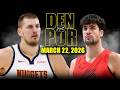 Denver Nuggets Vs Portland Trail Blazers Full Game Highlights March 22 2026 NBA Season