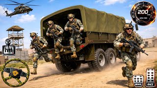 陸軍トラックレスキューシミュレーター3D - 米軍貨物トラック運転 - Androidゲームプレイ screenshot 2