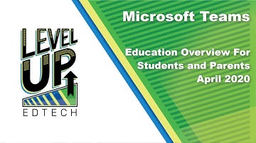 Microsoft Teams - Students and Parents Overview April 2020