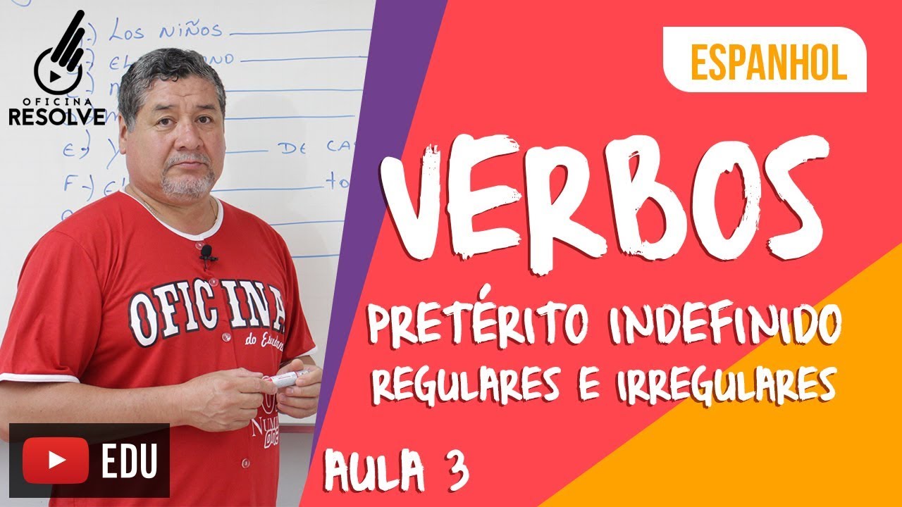 Aula de espanhol, verbos, pretérito indefinido