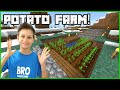 Making a Potato Farm in 5 Heart Minecraft Hardcore