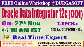 Oracle Data Integrator 12c (ODI) (FREE Workshop) Online Training @ DURGASOFT