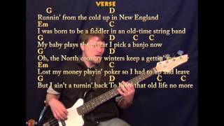 Wagon Wheel - Bass Guitar Cover Lesson in G with Chords/Lyrics chords