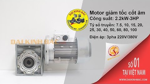 Motor giảm tốc cốt âm 2.2kW 3HP