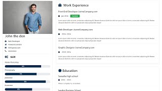 How to create responsive Resume & cv  by html and Bootstrap. | Bootstrap Tutorial