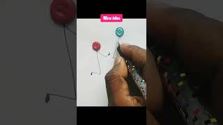 easy button craft | button craft ideas | button art | DIY #shorts #viral #fyp
