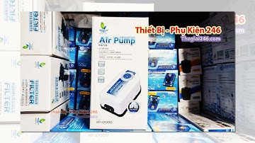 Máy bơm oxi 2 vòi Jeneca AP 12000 loại tốt không ồn 4w - 3lx2/min