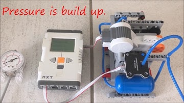Pneumatic pump for 6-axis robot arm with digital auto start/stop, by Sioux.NET on Track