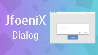 JavaFX - JFoeniX dialog setup