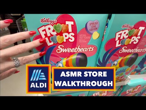 ASMR Gum Chewing Aldi Store Walk Through Whispered Voice Over