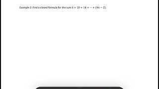 MATH 201: summing an arithmetic sequence- closed formula