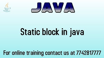 static block in java in hindi