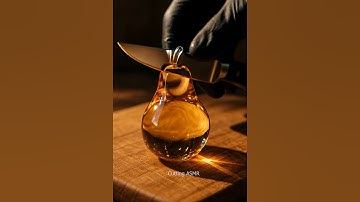 💎 Crystal Pear Cutting | Clear & Satisfying Macro ASMR 🍐🔪