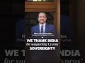 Cyprus President Thanks India for Supporting Cyprus Sovereignty