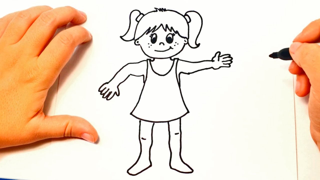 Dibujo paso a paso. tutorial de dibujo para niños. nivel fácil