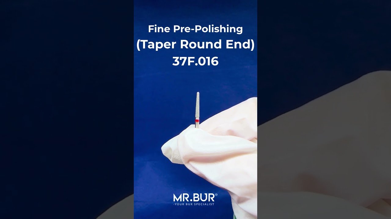 Fine Grit Pre-Polishing Taper Round End Bur | Diamond Dental Bur