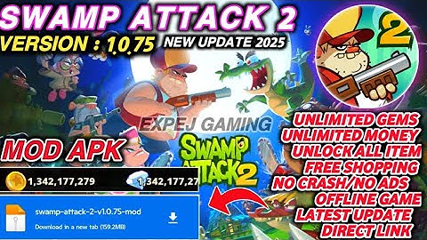 Swamp Attack 2 MOD APK v1.0.75 New Update - Everything Unlimited 🔥🔥🔥