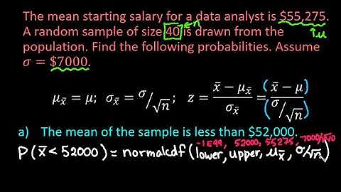 Find the Probability of Sample Means TI-84