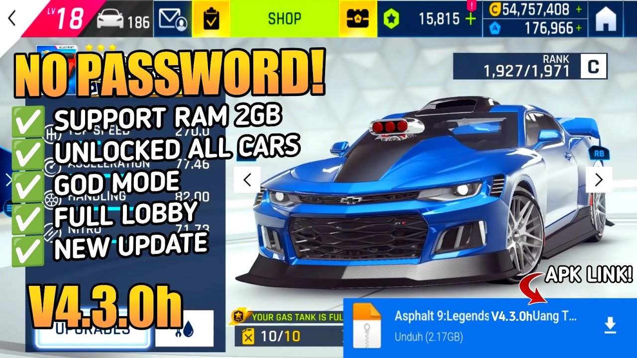 🚀TUTORIAL🚀] Asphalt 9 Legends Mod Apk v4.2.0g - Unlimited Money