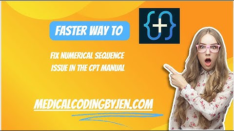 Tip Example 2024 Out of numerical sequence CPT medical coding certification exam prep idea medical