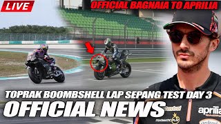 INSANE New Yamaha V4 BOOMBSHELL LAP Sepang TEST DAY 3, Bagnaia CONFIRMED to Join Aprilia 2027