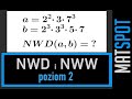 NWD i NWW - poziom 2 - przykłady z potęgami