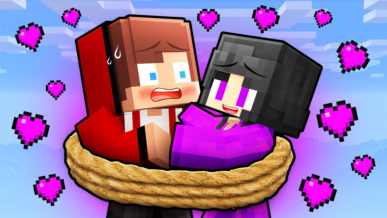 The EVIL Girl Loves JJ, but he is not happy about it   - Maizen Minecraft Animation