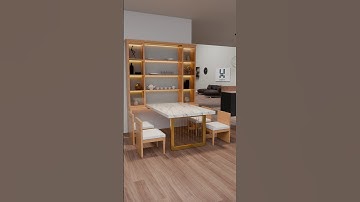 This Showcase Turns Into a Full Dining Table! Solid Wood Furniture Design