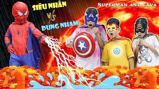 Siêu Anh Hùng Và Dung Nham | Superheroes And Lava ♥ Min Min TV Minh Khoa