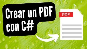 Crear documentos PDF con C#