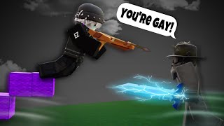 THIS TRYHARD CALLED ME GAY SO I MADE HIM REGRET IT.. (Roblox Bedwars)