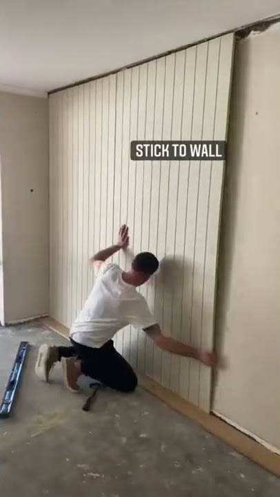 Transform your space ─ How to install wall panels #homediy #short