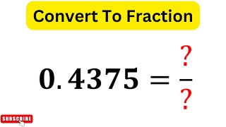 0.4375 as a fraction(Simplified Form) | Convert 0.4375 in fraction