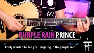 Purple Rain Acordes de guitarra | Demo Tutorial Cover