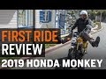 Honda Monkey First Ride Review の動画、YouTube動画。