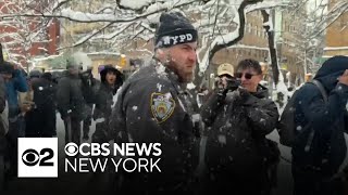 NYPD seeks 4 accused of throwing snowballs at officers