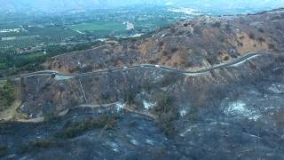 Thomas fire dennison road, ojai, california before & after
