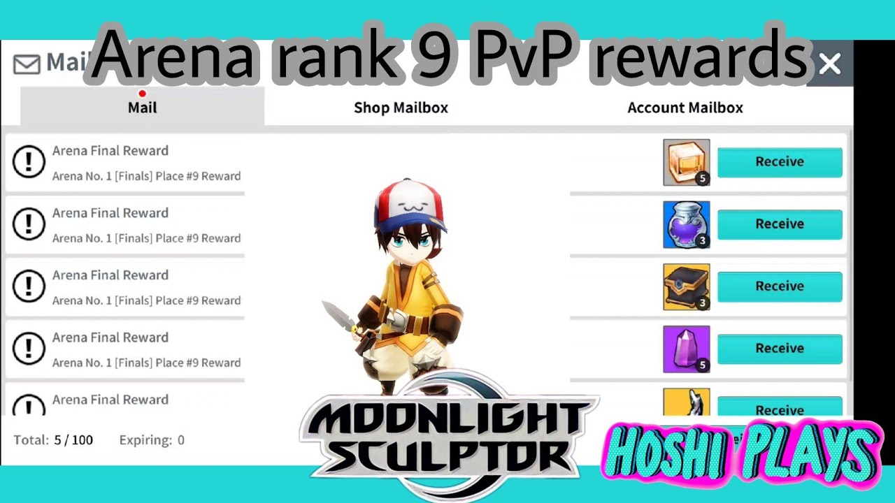Moonlight Sculptor: Rank 9 Arena Finalist rewards