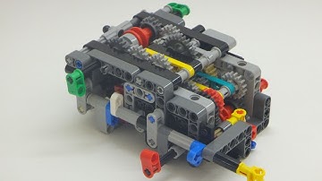 With Instructions!  LEGO Technic 8-Speed Triple-Clutch Sequential Transmission