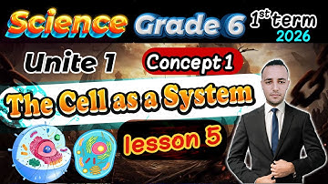 Concept 1 Cell as a System | Lesson 5  Science Grade 6 First Term 2026 | ساينس الصف السادس الابتدائي