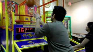 Boy vs Girl. Playing BasketBall at Chuck E Cheese. Nikon Coolpix S70 HD Video Test. Part 1 screenshot 3