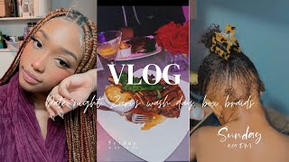 VLOG| date night, doing my own box braids, my two year old’s curly hair routine