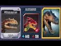 ALLOSAURUS - Jurassic World The Game Vs Jurassic World Alive Vs Jurassic Park Builder