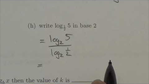 Math 30-1 Logarithms Review #5h