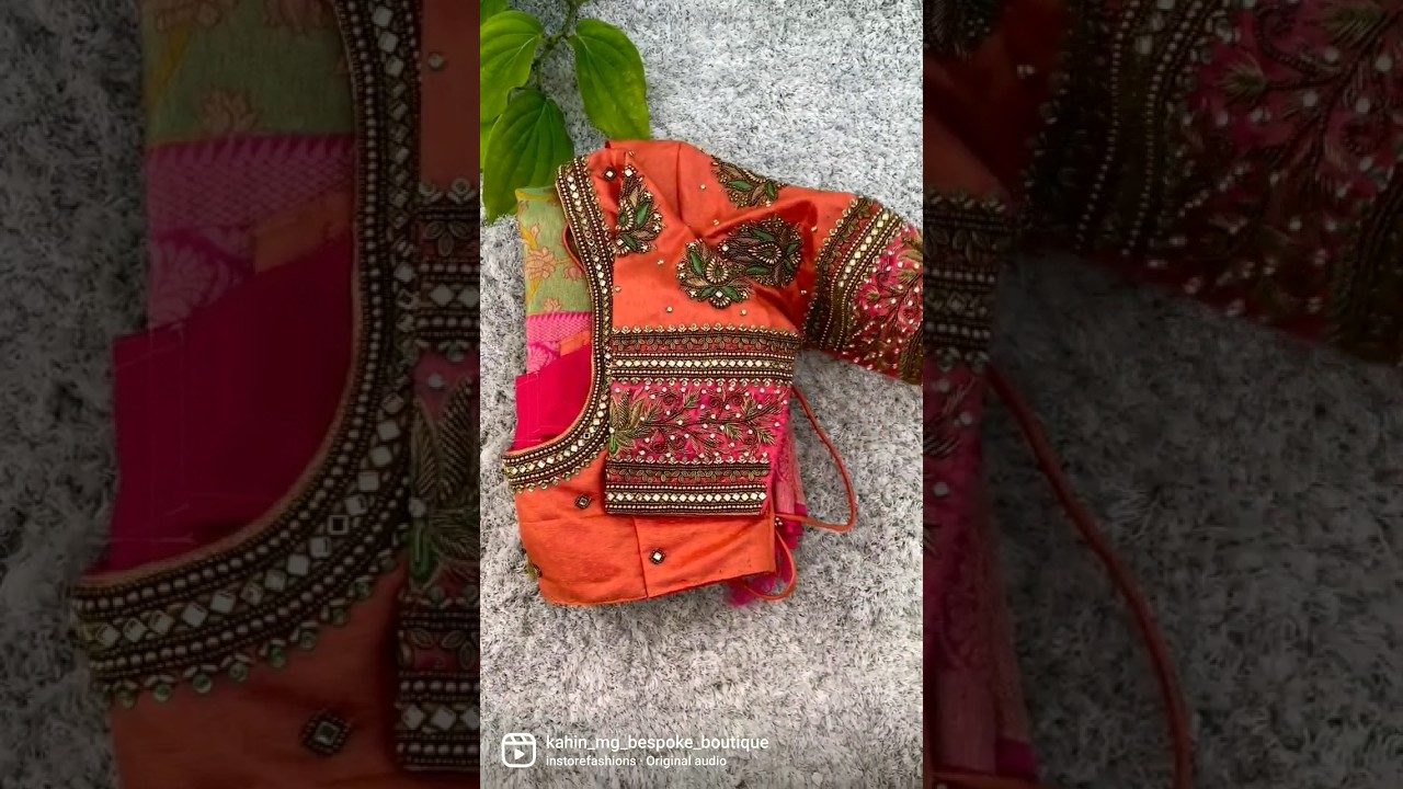 Heavy bridal work designsaari embroideryhand embroideryblouse