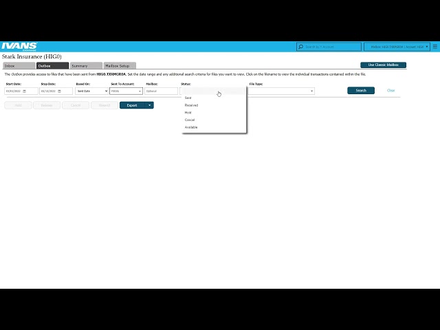 New Ivans Exchange Carrier Dashboard