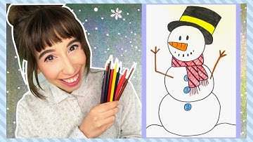 How to Draw a Snowman | Winter Draw Along for Kids