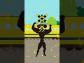 【踏切アニメ】筋トレする踏切 Railroad crossing for muscle training #shorts