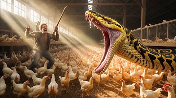 Brave Wildlife Officers Rescue Chicken Farm from Giant Python Invasion 🐓🐍